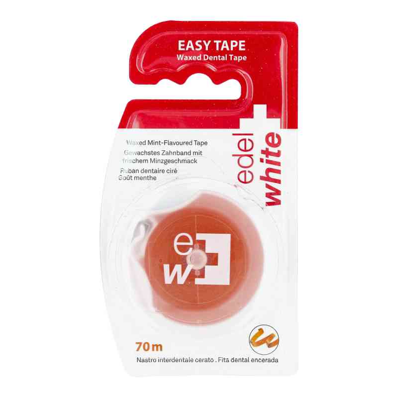 Edelwhite Dentaltape waxed Zahnseide 70 m 1 stk von APO Team GmbH PZN 06847832