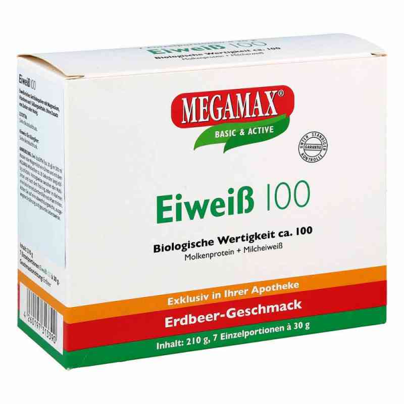 Eiweiss 100 Erdbeer Megamax Pulver 7X30 g von Megamax B.V. PZN 10133624