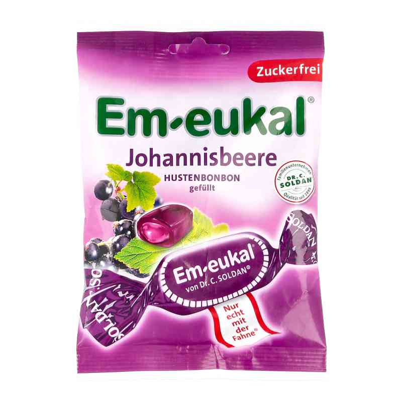 Em Eukal Bonbons Johannisbeere gefüllt zuckerfei 75 g von Dr. C. SOLDAN GmbH PZN 03166304