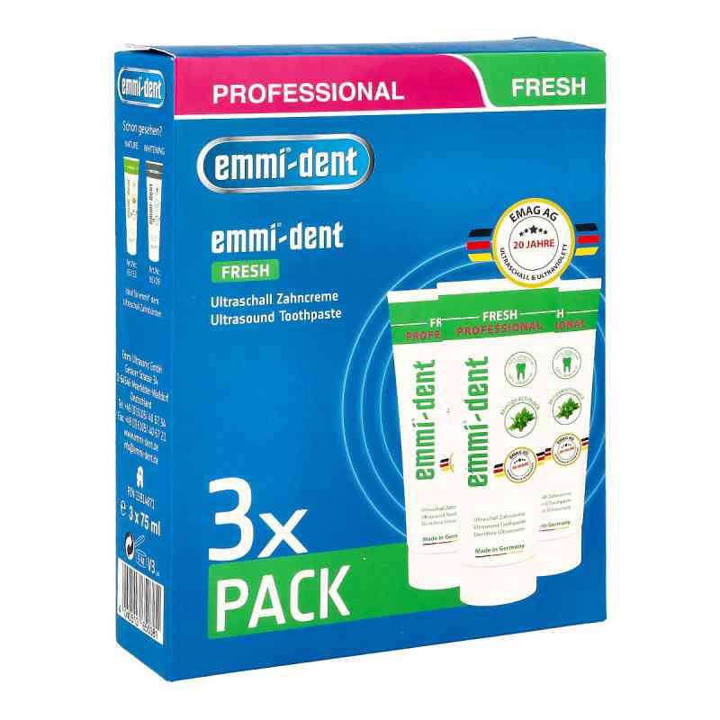 Emmi-dent Ultraschall Zahncreme fresh Set 3 stk von Emmi Ultrasonic GmbH PZN 13914871