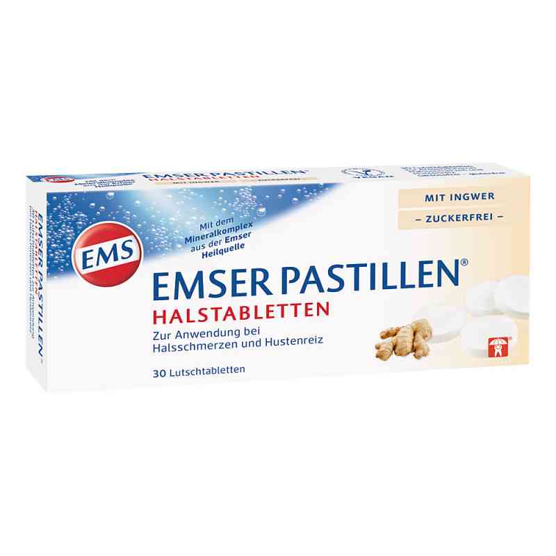 Emser Pastillen Halstabletten mit Ingwer zuckerfrei 30 stk von Uriach Germany GmbH PZN 14145736