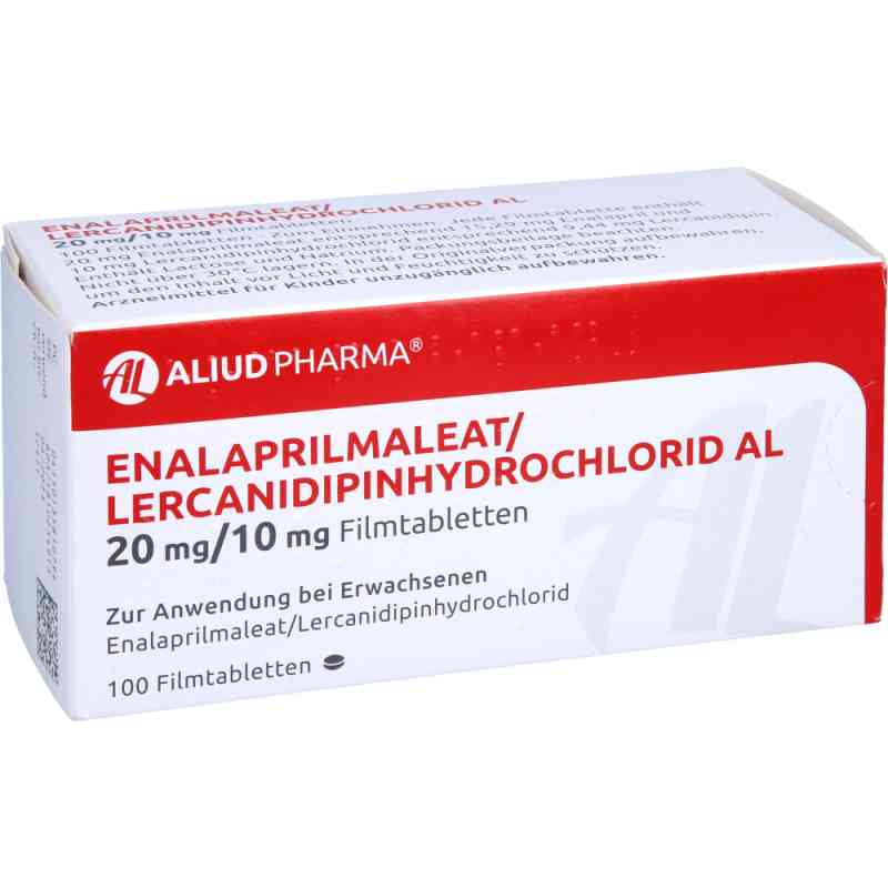Enalaprilmaleat/lercanidipinhydrochlor.al 20/10mg 100 stk von ALIUD Pharma GmbH PZN 13581079
