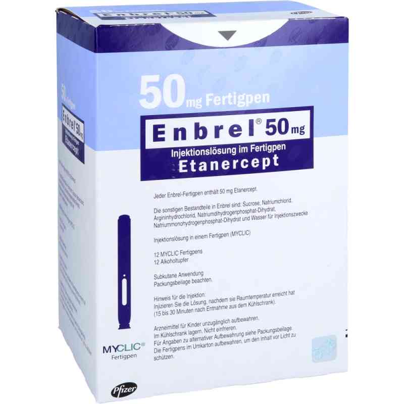 Enbrel 50 mg Myclic Injektionslösung i.e.Fertigpen 12 stk von Pfizer Pharma GmbH PZN 09008256