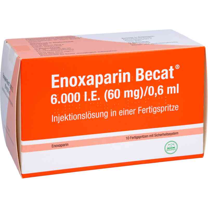 Enoxaparin Becat 6.000 I.e. 60mg/0,6ml iniecto -lsg.fs 10 stk von ROVI GmbH PZN 13509082