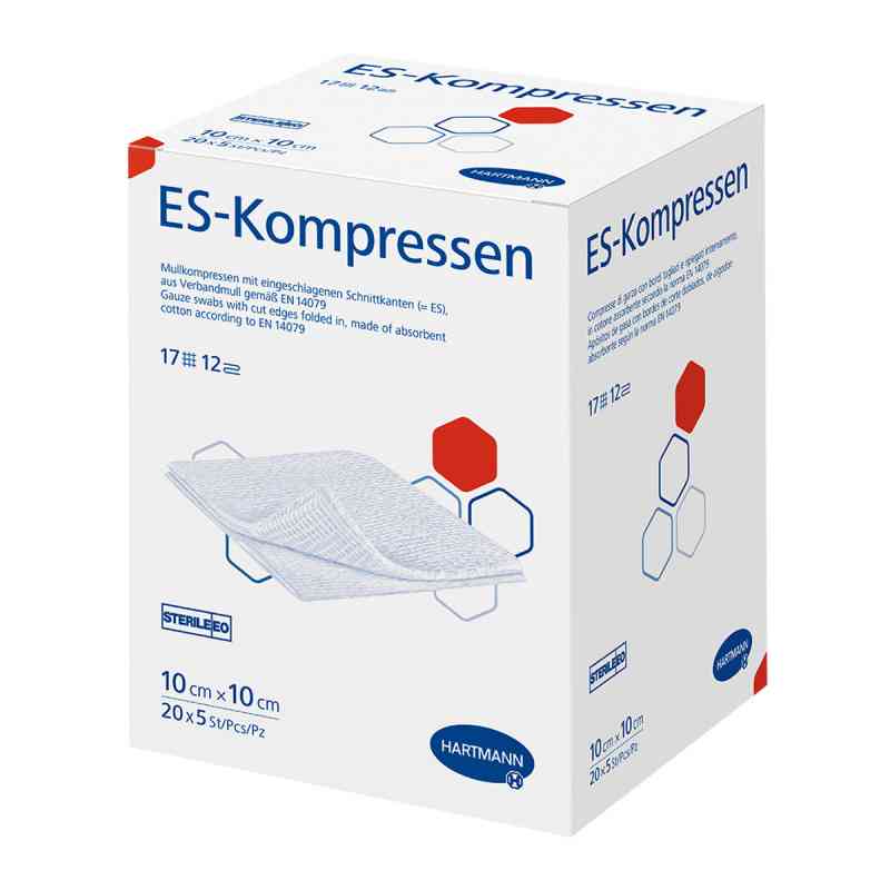 Es-kompressen steril 10x10 cm Grosspackung 20X5 stk von PAUL HARTMANN AG PZN 06454110