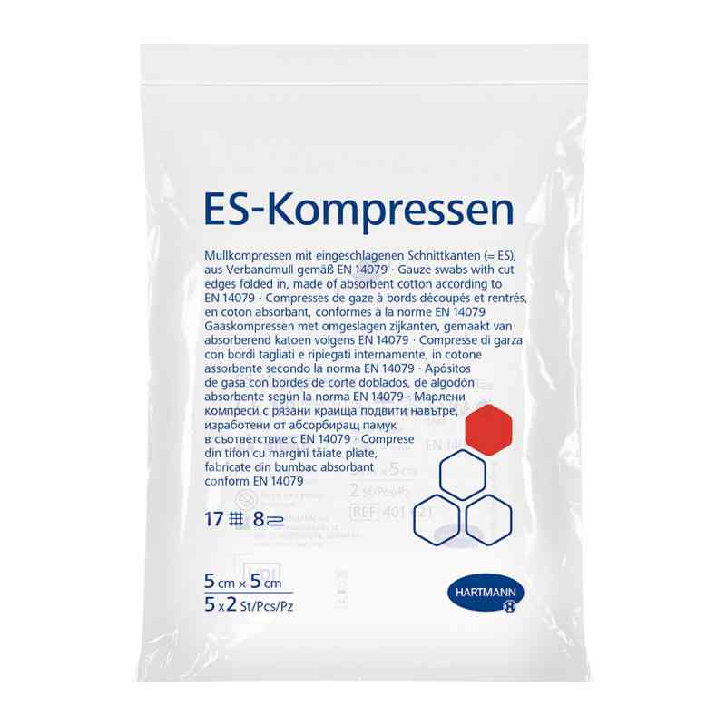 Es-kompressen steril 5x5 cm 8fach 5X2 stk von PAUL HARTMANN AG PZN 01407100