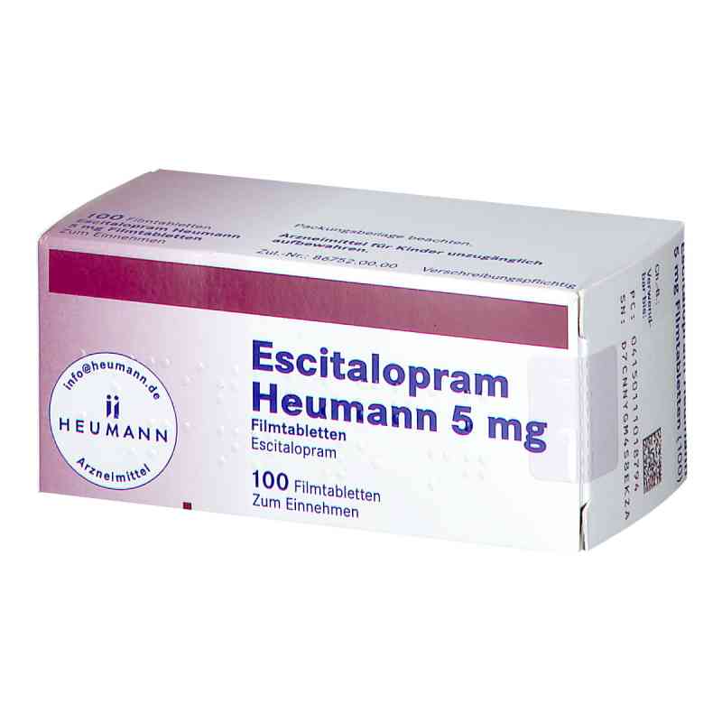 Escitalopram Heumann 5mg 100 stk von HEUMANN PHARMA GmbH & Co. Generica KG PZN 11101879