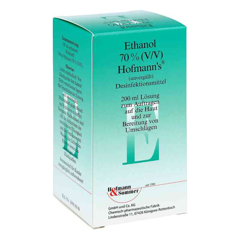 Ethanol 70% V/v Hofmann's 200 ml von Hofmann & Sommer GmbH & Co. KG PZN 10112510