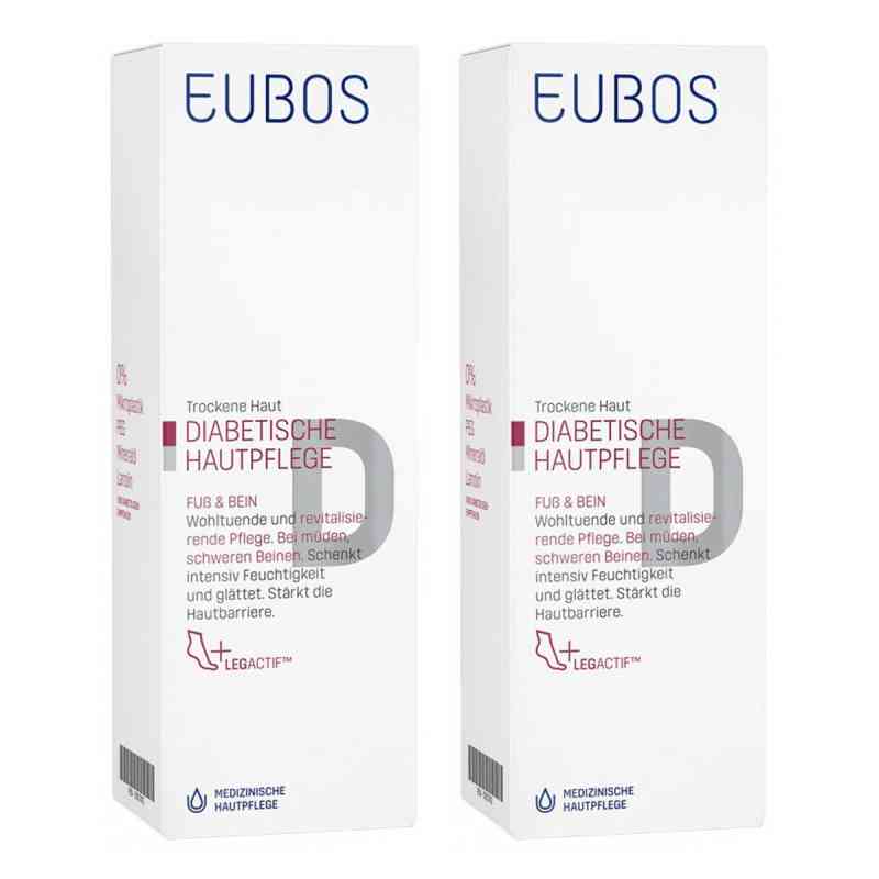 Eubos Diabetische Haut Pflege Fuß+Bein Creme 2x100 ml von Dr. Hobein (Nachf.) GmbH PZN 08103048