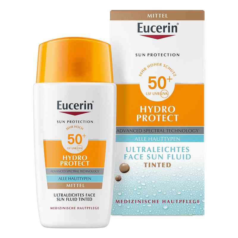Eucerin Sun Fluid Hydro Protect Face getönt Mittel LSF50+ 50 ml von Beiersdorf AG Eucerin PZN 19460773