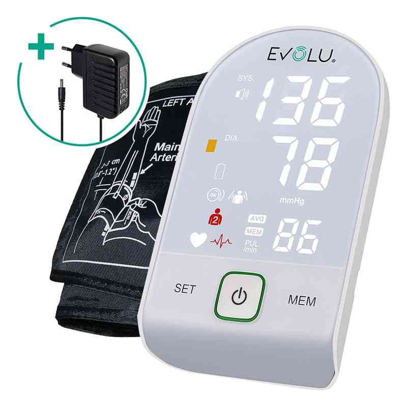 Evolu Intelligent Oberarm-Blutdruckmessgerät White 1  von Forans Medical GmbH PZN 20391770