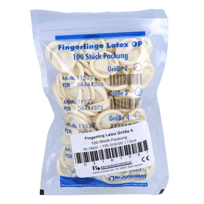 Fingerling Op Latex Größe 5 gerollt 100 stk von Brinkmann Medical ein Unternehmen der Dr. Junghans PZN 03161057