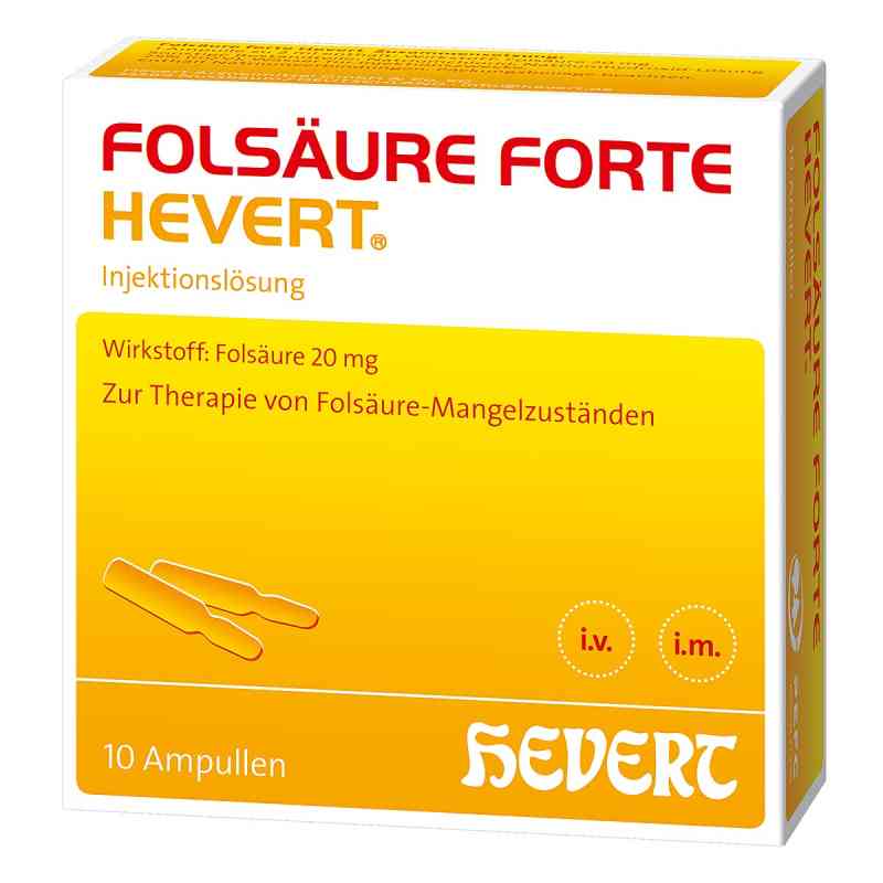 Folsäure Hevert forte Ampullen 10X2 ml von Hevert-Arzneimittel GmbH & Co. KG PZN 04907004