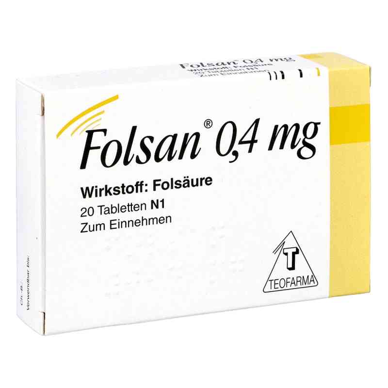 Folsan 0,4 Mg Tabletten 20 stk von Teofarma s.r.l. PZN 01246720