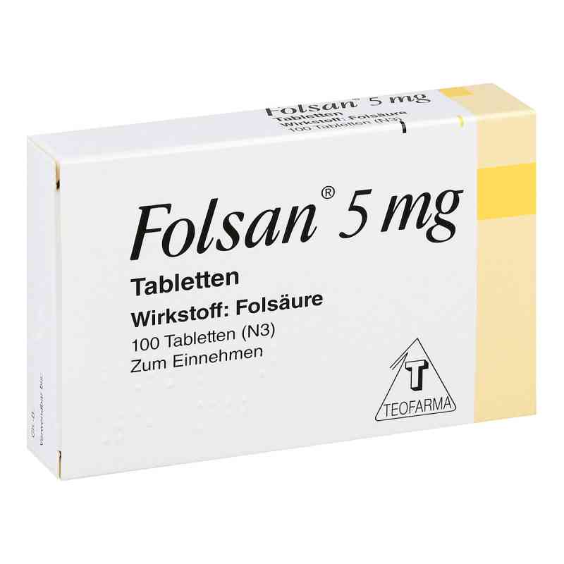 Folsan 5 mg Tabletten 100 stk von Teofarma s.r.l. PZN 01300106