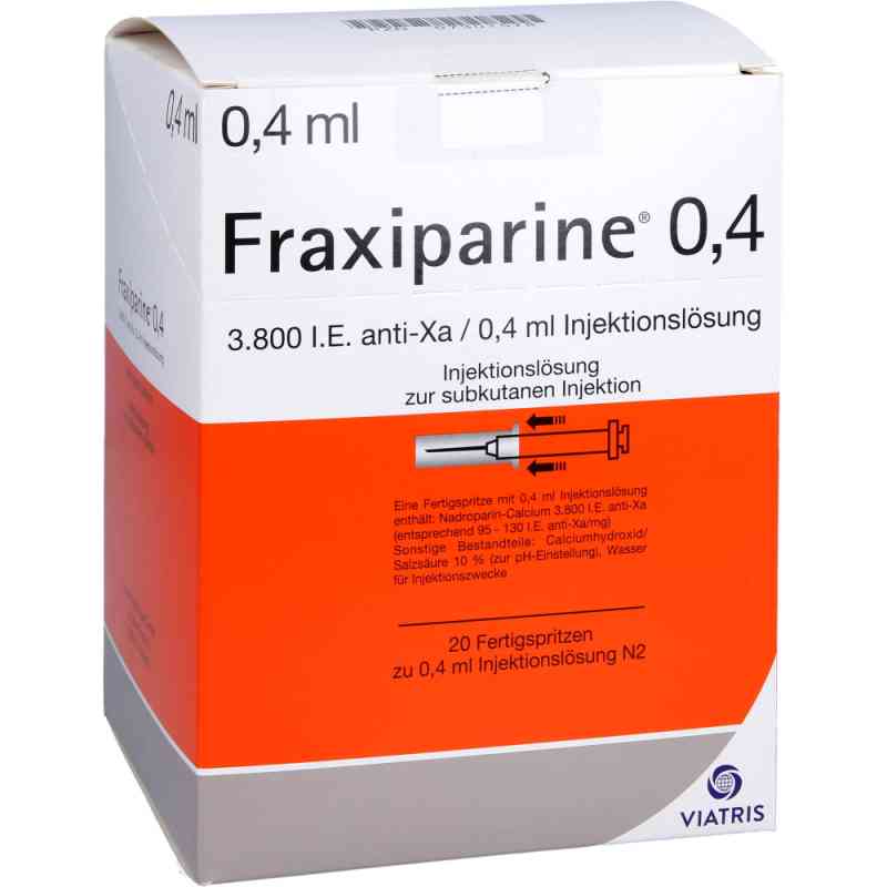 Fraxiparine 0,4 ml Injektionslösg. i.e.Fertigspr. 20X0.4 ml von Viatris Healthcare GmbH PZN 07301578