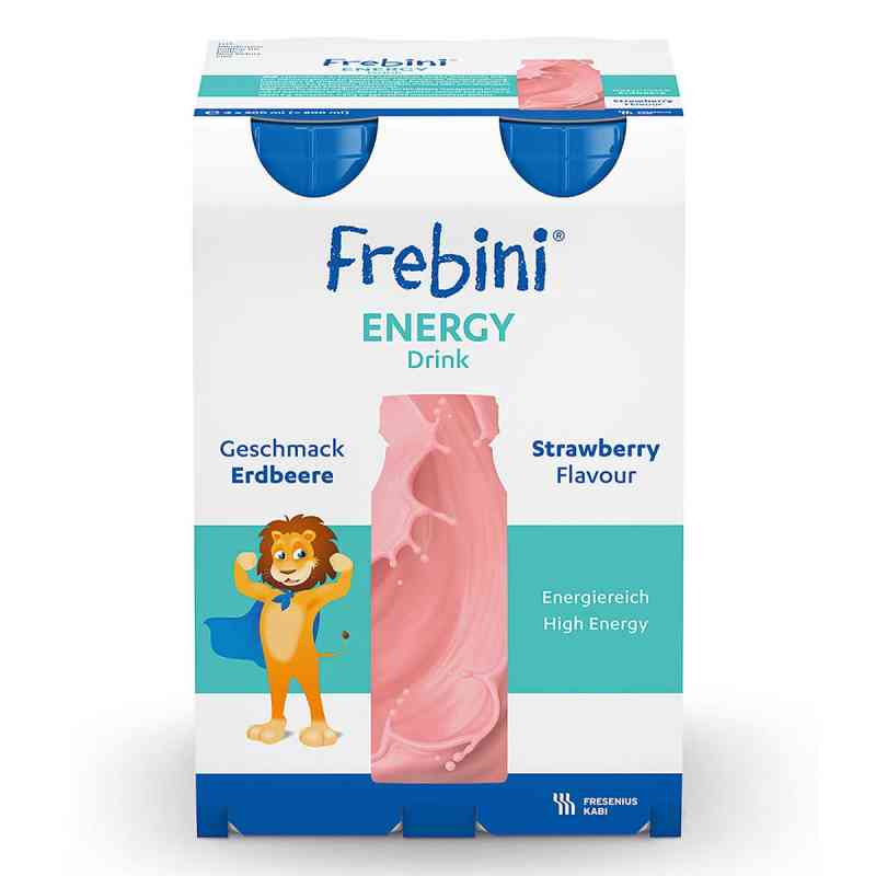 Frebini Energy Trinknahrung Erdbeere für Kinder 4X200 ml von Fresenius Kabi Deutschland GmbH PZN 00063816