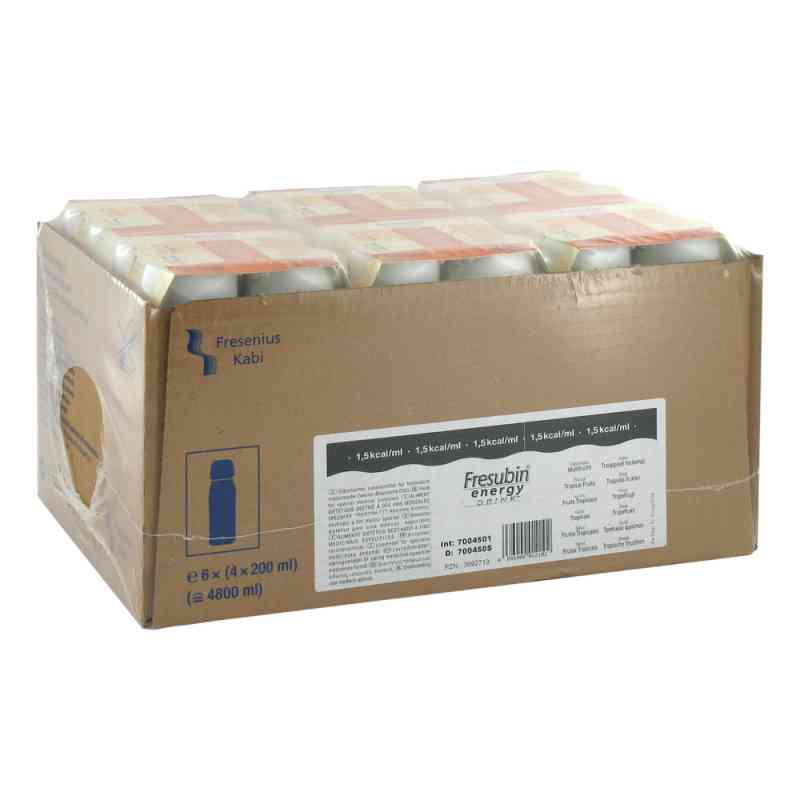Fresubin Energy Drink Multifrucht Trinkflasche 6X4X200 ml von Fresenius Kabi Deutschland GmbH PZN 03692719