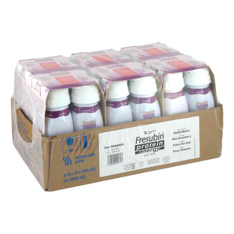 Fresubin Protein Energy Trinknahrung Walderdbeere mit Eiweiß 6X4X200 ml von Fresenius Kabi Deutschland GmbH PZN 06698734