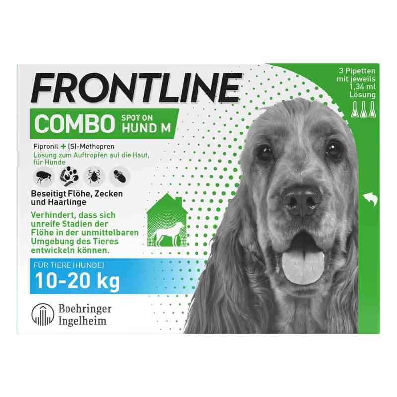 Frontline Combo Hund M (10-20 kg) gegen Zecken, Flöhe 3 stk von Boehringer Ingelheim VETMEDICA G PZN 17558597
