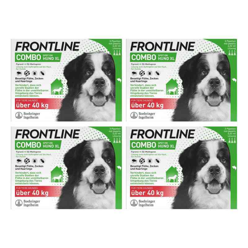 FRONTLINE COMBO® Spot On Hund XL >40 kg 4x3 stk von Boehringer Ingelheim VETMEDICA GmbH PZN 08102569