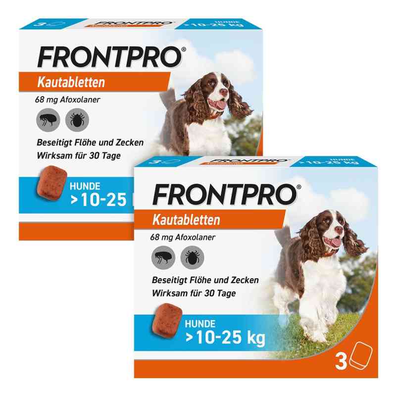 FRONTPRO Kautabletten für Hunde 10-25kg 2x3 stk von Boehringer Ingelheim VETMEDICA GmbH PZN 08102412