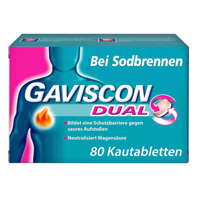 GAVISCON Dual Kautabletten mit Zweifachwirkung gegen Sodbrennen 80 stk von Reckitt Benckiser Deutschland GmbH PZN 15865585