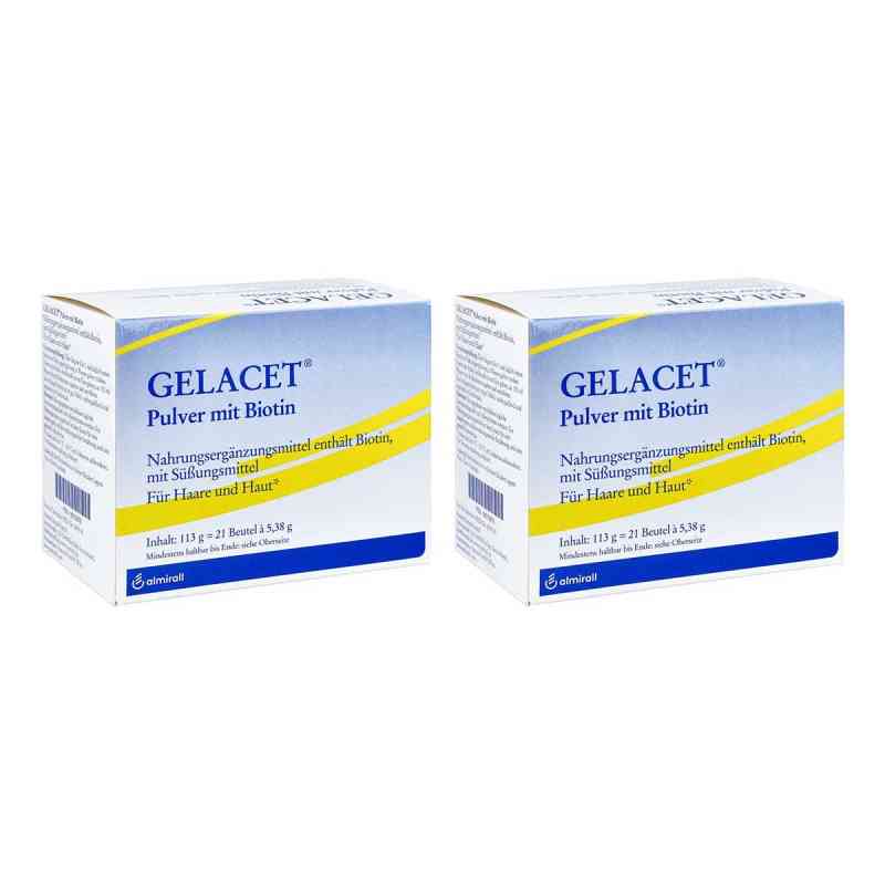 Gelacet Pulver Mit Biotin Im Beutel 2x21 stk von ALMIRALL HERMAL GmbH PZN 08104592