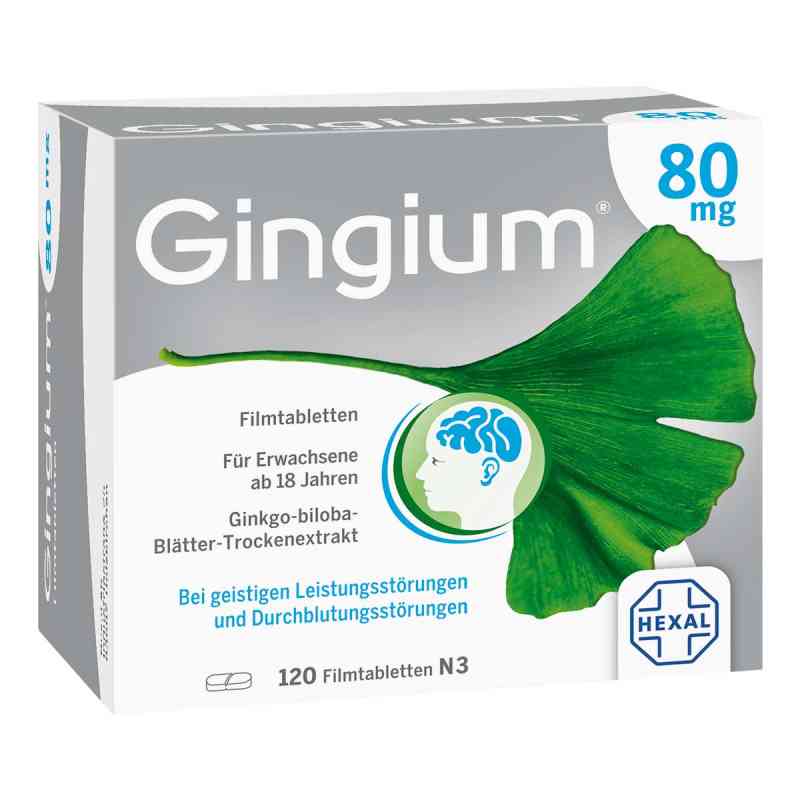 Gingium 80 mg Filmtabletten 120 stk von Hexal AG PZN 14171159