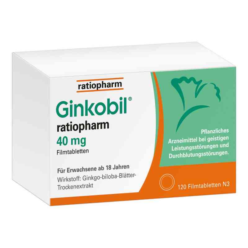 Ginkobil ratiopharm 40mg mit Ginkgo biloba 120  von ratiopharm GmbH PZN 06680817
