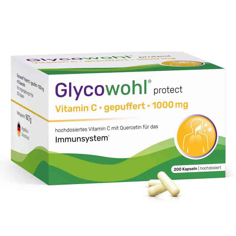 Glycowohl Vitamin C 1000 mg + Quercetin Kapseln vegan 200 stk von Heilpflanzenwohl GmbH PZN 19518047