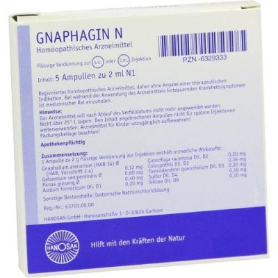 Gnaphagin N Injektionslösung 5X2 ml von HANOSAN GmbH PZN 06329333
