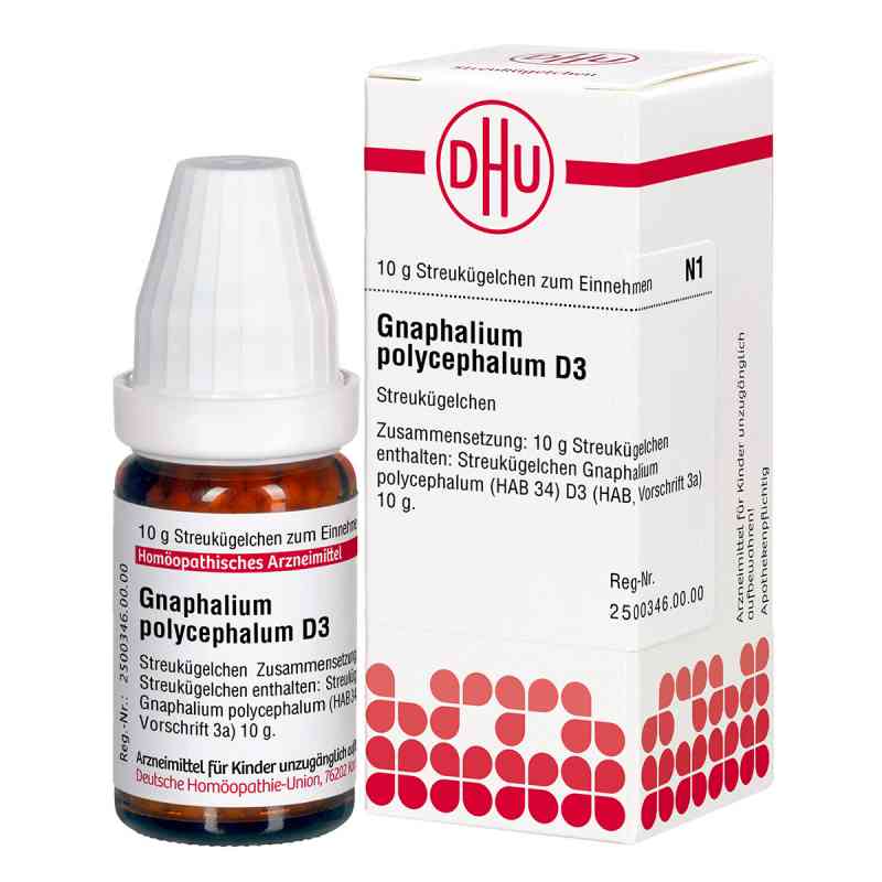 Gnaphalium Polyceph. D3 Globuli 10 g von DHU-Arzneimittel GmbH & Co. KG PZN 07247583