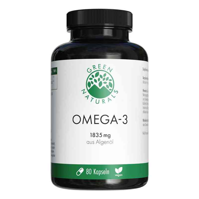 GREEN NATURALS Omega-3 Kapseln 1835mg vegan + DHA 80 stk von Heilpflanzenwohl GmbH PZN 19449501
