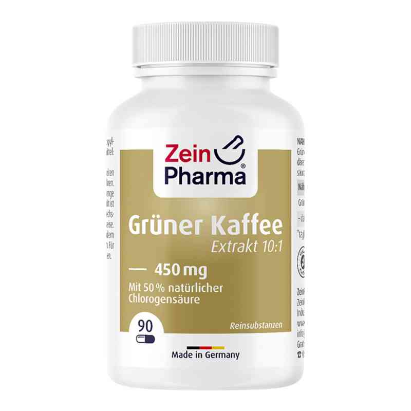 Grüner Kaffee Extrakt 450 mg Kapseln 90 stk von ZeinPharma Germany GmbH PZN 10198523