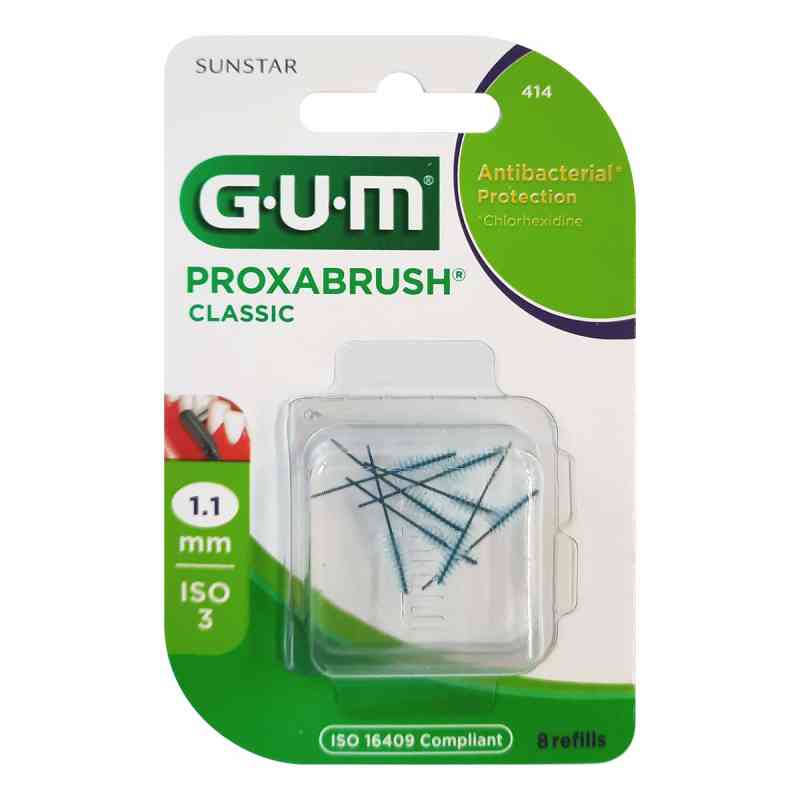 GUM PROXABRUSH CLASSIC Ersatzbürsten 1,1 mm grün (Tanne) 8 stk von Sunstar Deutschland GmbH PZN 11347913