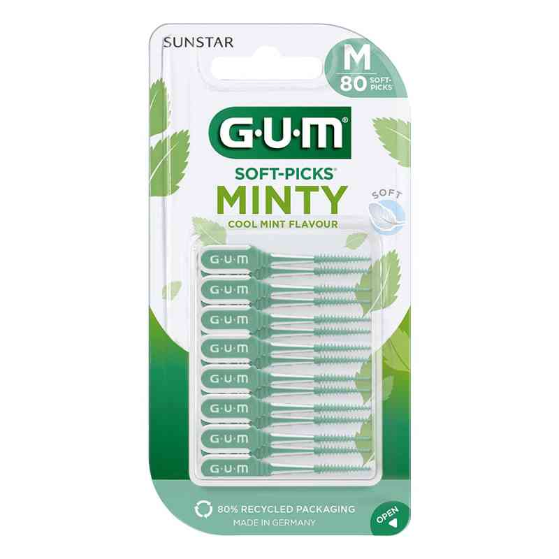 GUM SOFT-PICKS® MINTY Interdentalsticks Medium 80 stk von Sunstar Deutschland GmbH PZN 18855481