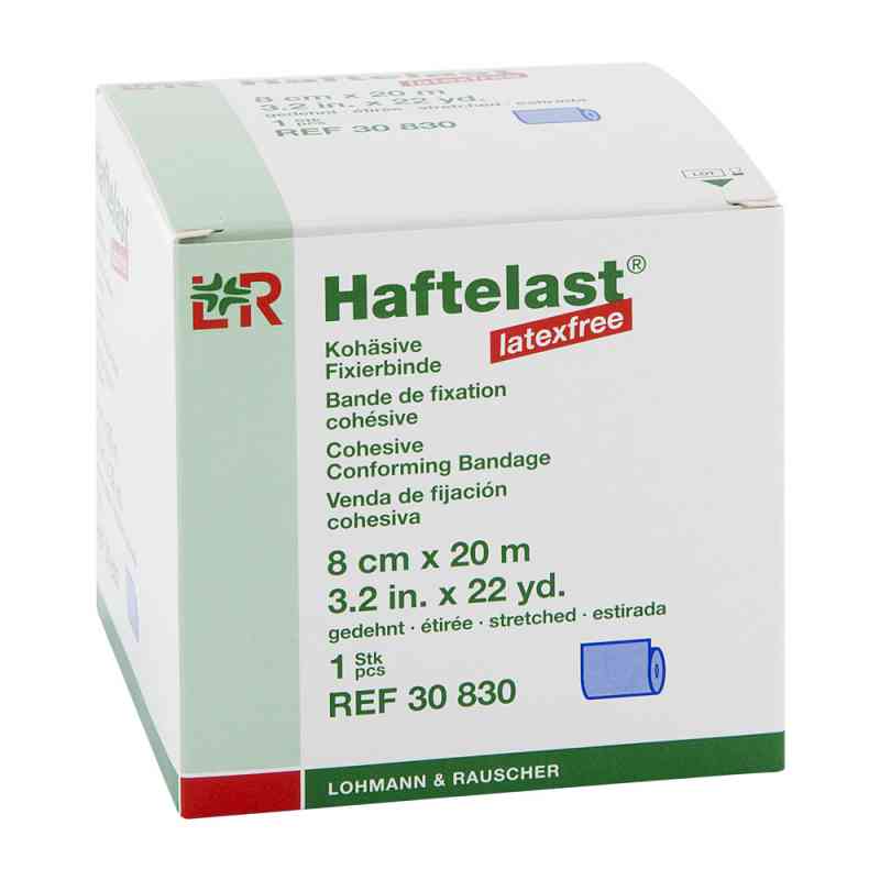 Haftelast Fixierbinde kohäs.latexfrei 8 cmx20 m blau 1 stk von Lohmann & Rauscher GmbH & Co.KG PZN 08817261