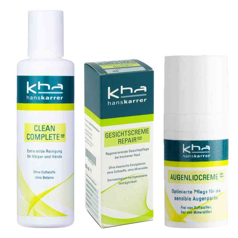 Hans Karrer Clean Complete, Gesichtscreme Repair, Augenlidcreme 1 Set von Hans Karrer GmbH PZN 08105332