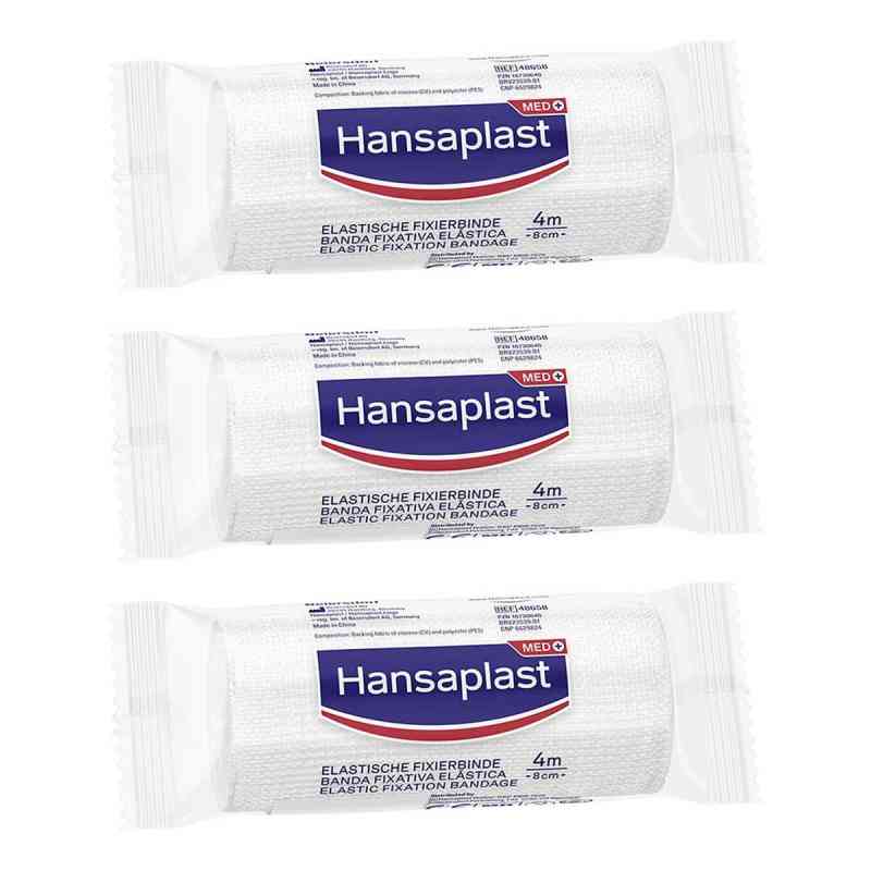 Hansaplast Elastische Fixierbinde gekreppt 8 cm x 4 m 3x1 stk von Beiersdorf AG PZN 08104842