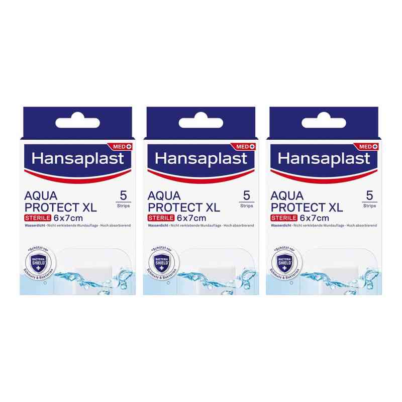 Hansaplast Wundverband Aqua Protect XL 6x7 cm 3x5 stk von Beiersdorf AG PZN 08104836