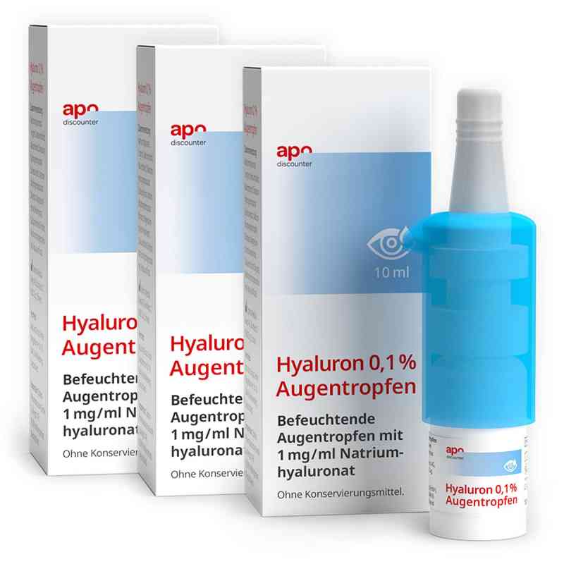 Hyaluron 0,1 % Augentropfen von apodiscounter 3x10 ml von OPTIMA Pharmazeutische GmbH PZN 08102905