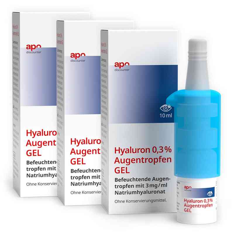 Hyaluron 0,3 % Augentropfen GEL von apodiscounter 3x10 ml von  PZN 08103919
