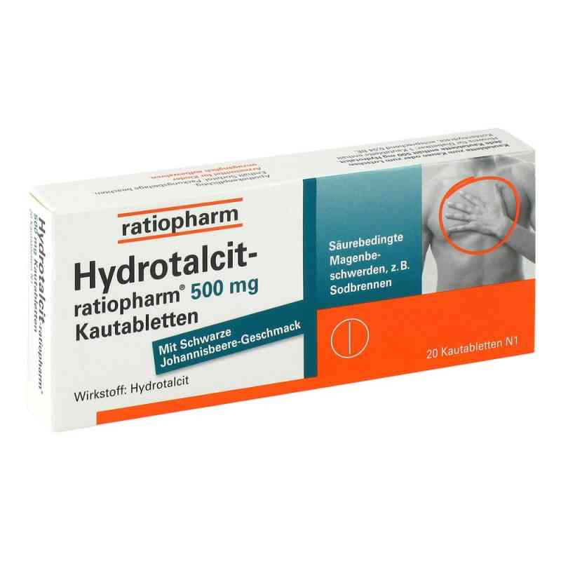Hydrotalcit-ratiopharm 500mg 20 stk von ratiopharm GmbH PZN 07105995
