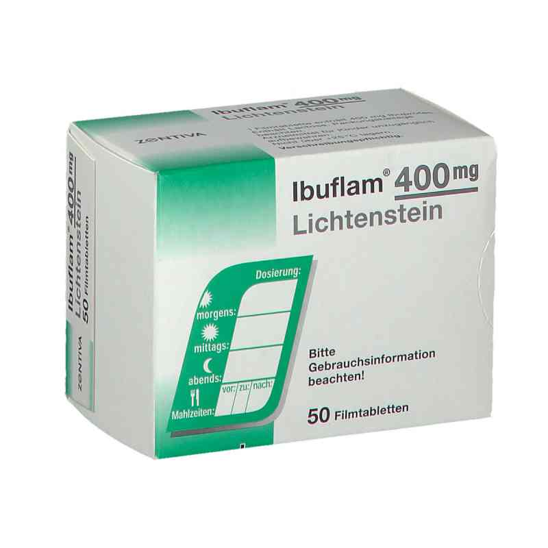 Ibuflam 400mg Lichtenstein 50 stk von Zentiva Pharma GmbH PZN 06313361