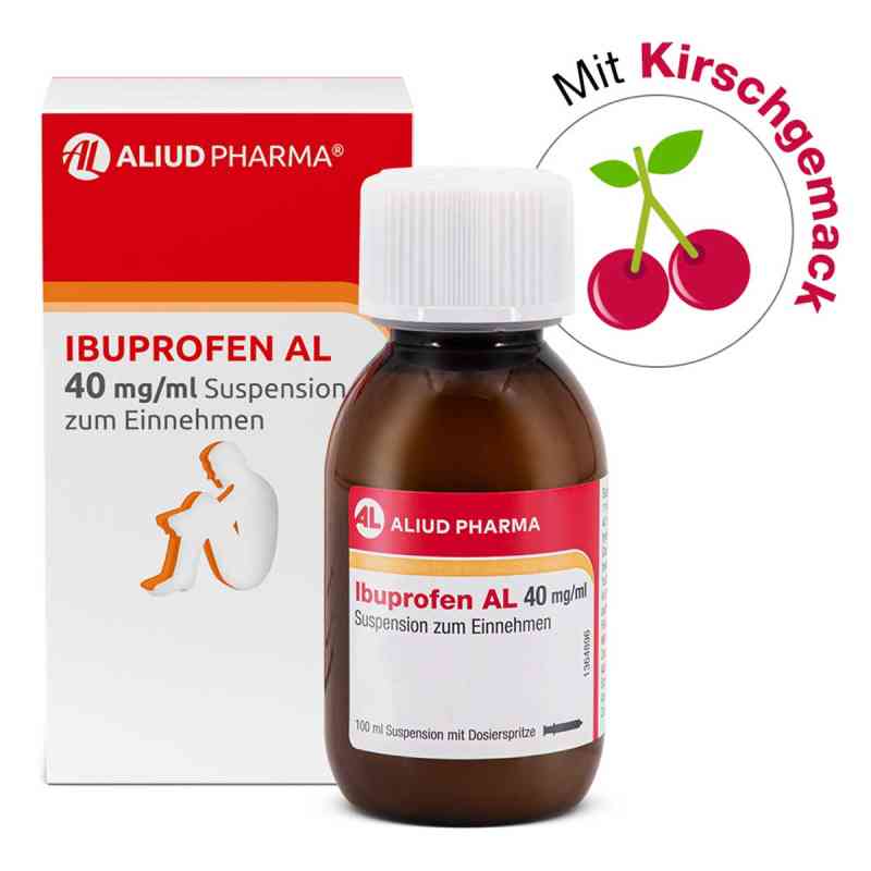 Ibuprofen AL 40 mg/ml Suspension bei Fieber und Schmerzen 100 ml von ALIUD Pharma GmbH PZN 09443124
