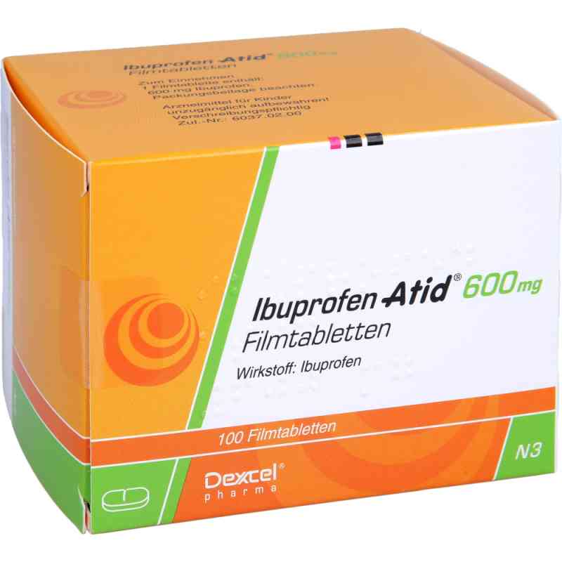 Ibuprofen Atid 600mg 100 stk von Dexcel Pharma GmbH PZN 07296601