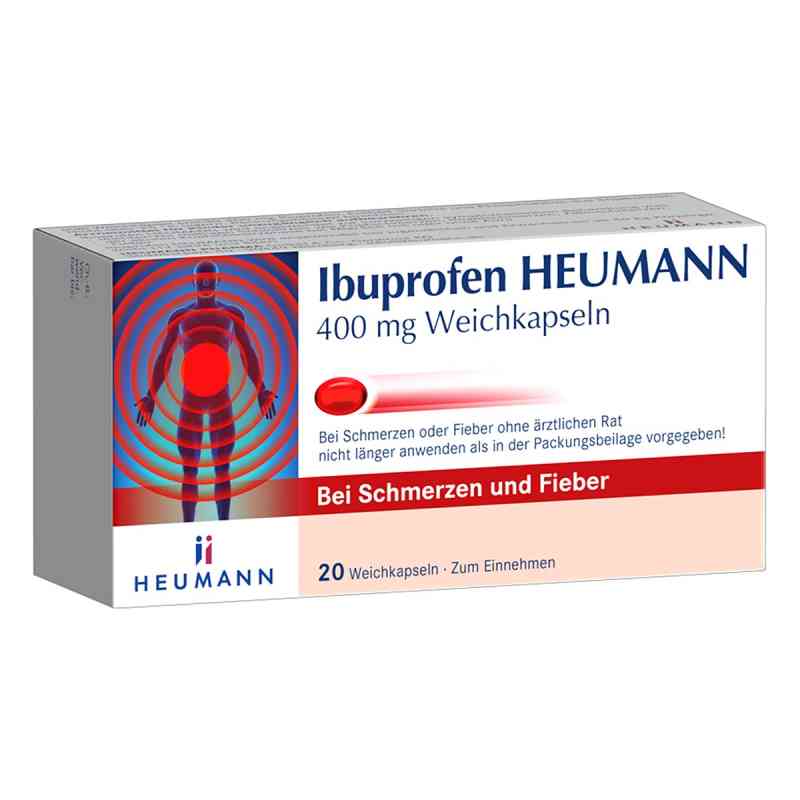 Ibuprofen Heumann 400 mg Weichkapseln 20 stk von HEUMANN PHARMA GmbH & Co. Generica KG PZN 19455772