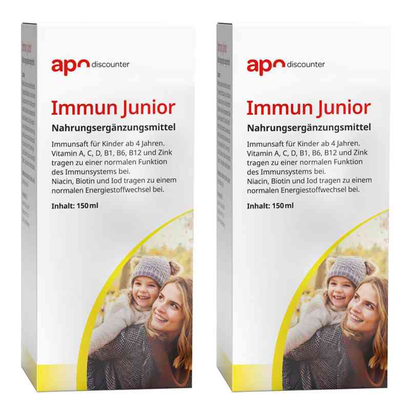 Immun Junior Multivitamin Saft für Kinder von apodiscounter 2x150 ml von apo.com Group GmbH PZN 08104196