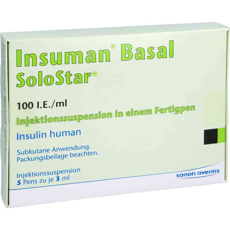 Insuman Basal 100 I.e./ml Solostar Fertigpen 5X3 ml von axicorp Pharma GmbH PZN 11525071